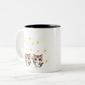 かわいい猫たち魔法ウォンドスターズ ツートーンマグカップ (正面左)