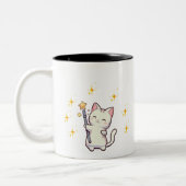 かわいい猫たち魔法ウォンドスターズ ツートーンマグカップ (左)
