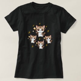 かわいい猫たち魔法ウォンドスターズ Tシャツ