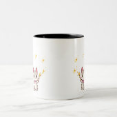 かわいい猫たち魔法ウォンドハートスター ツートーンマグカップ (中央)