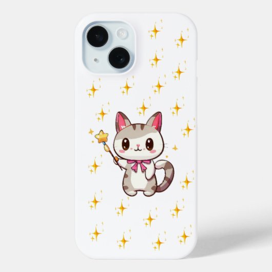 かわいい猫たち魔法ウォンドハートスター Case-Mate iPhoneケース (裏面)