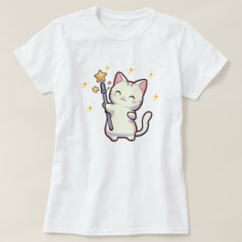 かわいい猫たち魔法杖 Tシャツ