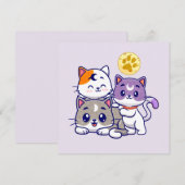 かわいい猫たち3匹 (正面/裏面)