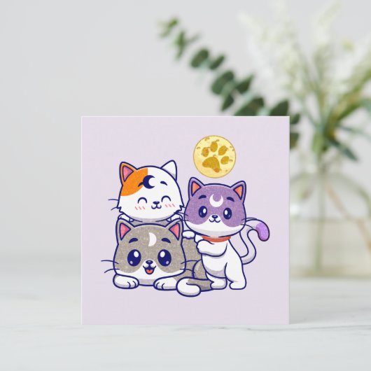 かわいい猫たち3匹 (スタンド正面)