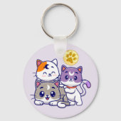 かわいい猫たち3匹 キーホルダー (裏面)