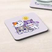 かわいい猫たち3匹 コースター (左側)