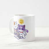 かわいい猫たち3匹 コーヒーマグカップ (正面左)