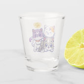 かわいい猫たち3匹 ショットグラス (裏面)