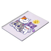 かわいい猫たち3匹 ノートブック (左側)
