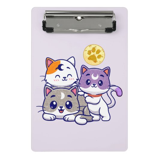 かわいい猫たち3匹 ミニクリップボード (正面)