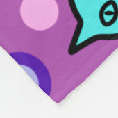 かわいい猫たち – すみれ色の小フリースブランケット フリースブランケット (角)