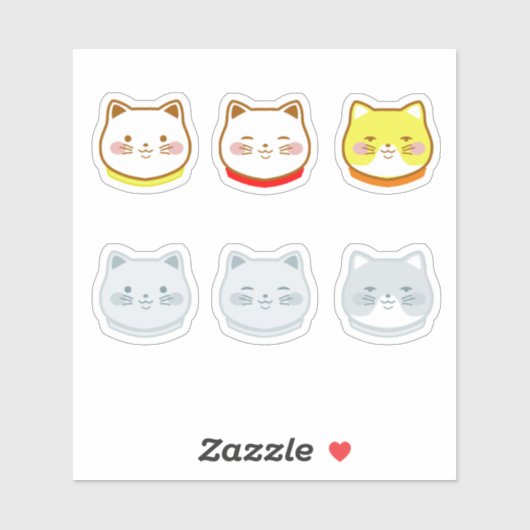 かわいい猫たち シール (シート)
