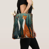 かわいい猫たち トートバッグ (クローズアップ)