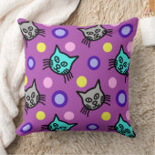 かわいい猫たち – バイオレットビッグ装飾用クッション クッション (ブランケット)