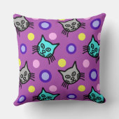 かわいい猫たち – バイオレットビッグ装飾用クッション クッション (裏面)