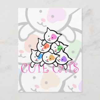 かわいい猫たち ポストカード