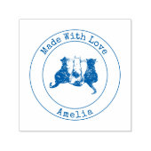 かわいい猫たち – 愛する人の心をつかむ セルフインキングスタンプ (デザイン)