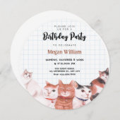 かわいい猫たち 招待状 (正面/裏面)