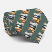 かわいい猫たち、明るい灰色の緑に見える ネクタイ (ロール)