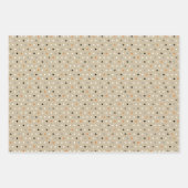 かわいい猫たち|水玉模様とストライプ ラッピングペーパーシート (正面2)