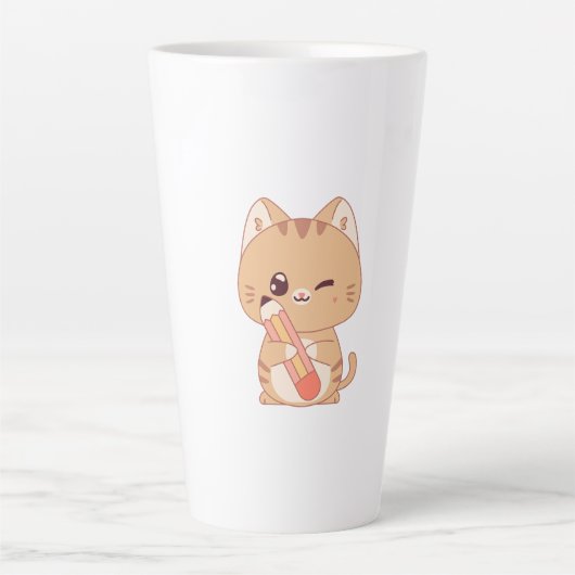 かわいい猫たち | 猫好きデザイン カフェラテマグ (正面)