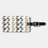 かわいい猫ちゃんの荷物のラベル ラゲッジタグ (正面横)