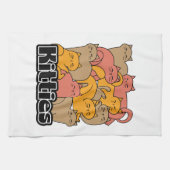 かわいい猫ちゃんデザイン – かわいい猫アート キッチンタオル (横)