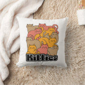 かわいい猫ちゃんデザイン – かわいい猫アート クッション (ブランケット)