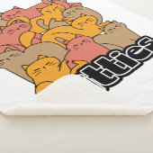 かわいい猫ちゃんデザイン – かわいい猫アート シェルパブランケット (3/4)