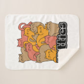 かわいい猫ちゃんデザイン – かわいい猫アート シェルパブランケット (正面(横))