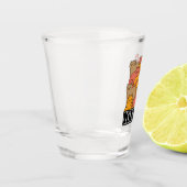 かわいい猫ちゃんデザイン – かわいい猫アート ショットグラス (左)