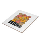 かわいい猫ちゃんデザイン – かわいい猫アート タイル (側面)