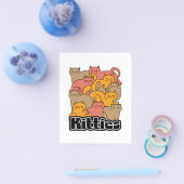 かわいい猫ちゃんデザイン – かわいい猫アート チラシ (シングル)