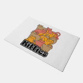 かわいい猫ちゃんデザイン – かわいい猫アート ドアマット (アングル)