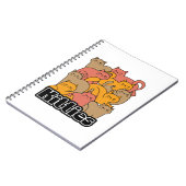 かわいい猫ちゃんデザイン – かわいい猫アート ノートブック (左側)