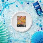 かわいい猫ちゃんデザイン – かわいい猫アート ペーパープレート (パーティー)