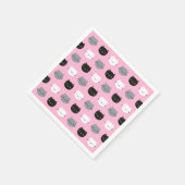 かわいい猫とかわいい子猫（ピンク） スタンダードカクテルナプキン (角)