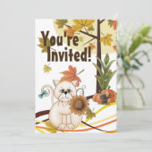 かわいい猫とひまわり秋季誕生会 招待状 (スタンド正面)