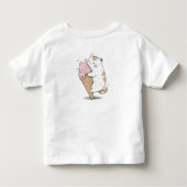 かわいい猫とアイスクリームコーン トドラーTシャツ (裏面)