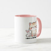 かわいい猫とウサギ「ニャンの時間が必要です" マグカップ (正面右)