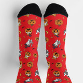 かわいい猫とカボチャのハロウィンソックス ソックス (上部)