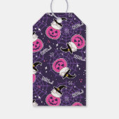 かわいい猫とカボチャのハロウィンパターン ギフトタグ (裏面)