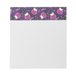 かわいい猫とカボチャのハロウィンパターン ノートパッド