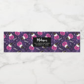 かわいい猫とカボチャのハロウィンパターン ペットボトルラベル (シングルラベル)