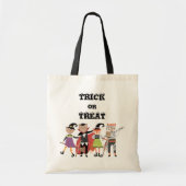 かわいい猫とキツネコスチュームハロウィントリックまたはトリート トートバッグ (正面)
