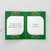 かわいい猫とクリスマスツリーはクリームグリーンメリーである シーズンカード (内部)