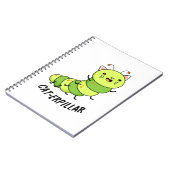 かわいい猫とケータピラーのしゃれ ノートブック (左側)