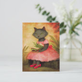 かわいい猫とサンドイッチ春 ポストカード (スタンド正面)