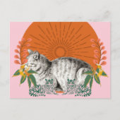かわいい猫とタイガースはがき ポストカード (正面)