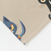 かわいい猫とナイフフリースブランケット フリースブランケット (角)